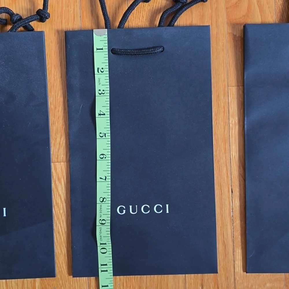 NEW SET OF 3 HOLIDAY GUCCI Black Shopping GIFT Bag